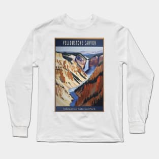 Yellowstone National Park Vintage Poster Long Sleeve T-Shirt